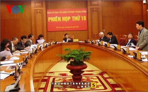 18ème réunion du comité central de pilotage de la réforme judiciaire - ảnh 1